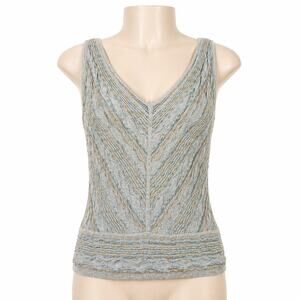 Sigrid Olsen Knit Tank - Textured Sleeveless Top - Size L